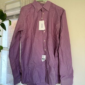 NWT Eton men’s XL red button up long sleeve shirt.